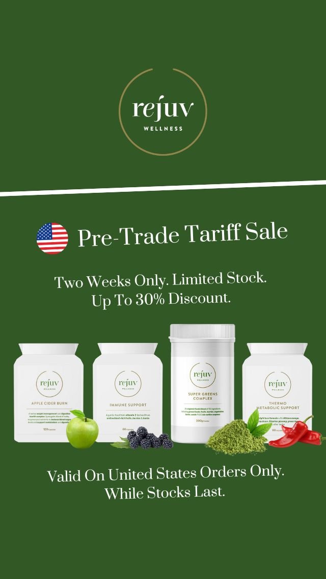 Pre-Trade Tariff Sale Save More Than 30% on Rejuv Wellness Supplements